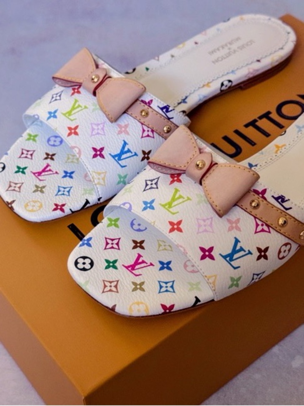 Louis Vuitton X Takashi Murakami multicolor Mules Sandals